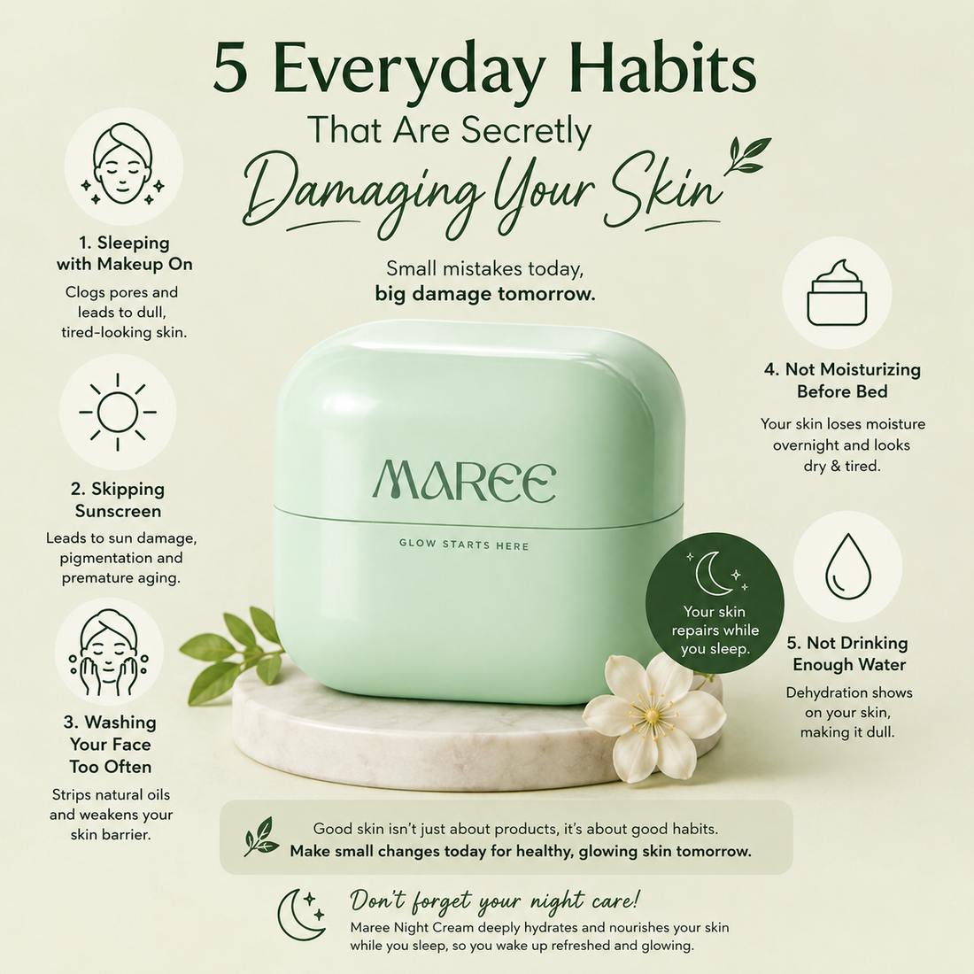 5 Everyday Habits That Are Secretly Damaging Your Skin | Maree
