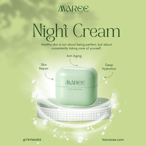 Best Night Cream for Bright & Even-Looking Skin | Maree Night Cream